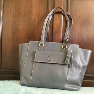 Downey and Bourke Florentine East West Shopper, Slate Color